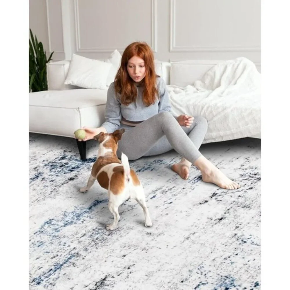New 5x7 Abstract Area Rug, Soft Non-Slip Carpet for Home, Room & Office Decor